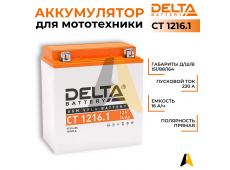 Delta CT 1216.1, 12V 16Ah, 230А YTX16-BS, YB16B-A