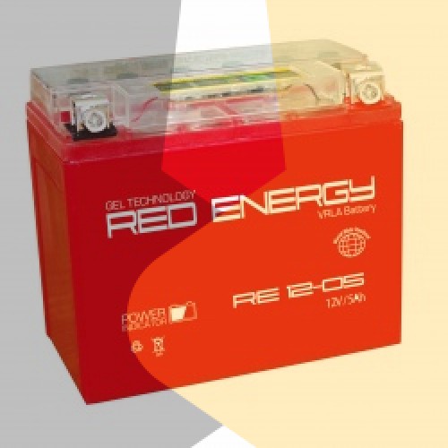 Автомобильный аккумулятор Red Energy DS 12-05, 5Ач, 85А 114x70x106 YTX5L-BS, YTZ7S, YT5L-BS