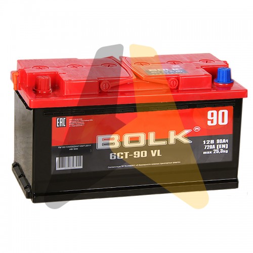 Автомобильный аккумулятор BOLK 90L 720A  AB900