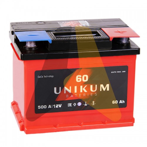Автомобильный аккумулятор UNIKUM 60R 500A