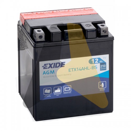 Автомобильный аккумулятор Exide AGM ETX14AHL-BS 12 А·ч 210A