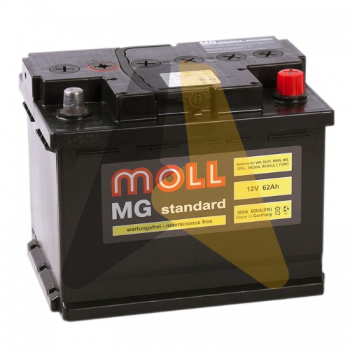 Автомобильный аккумулятор Moll MG Standard 62R 600A