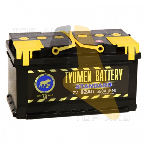 Автомобильный аккумулятор Tyumen Battery Standard 82 Ач обр. пол. низкий 720A