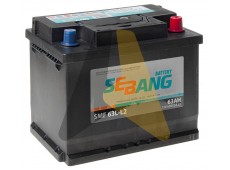 Автомобильный аккумулятор Sebang SMF 63 о.п. (63L-L2)  650A