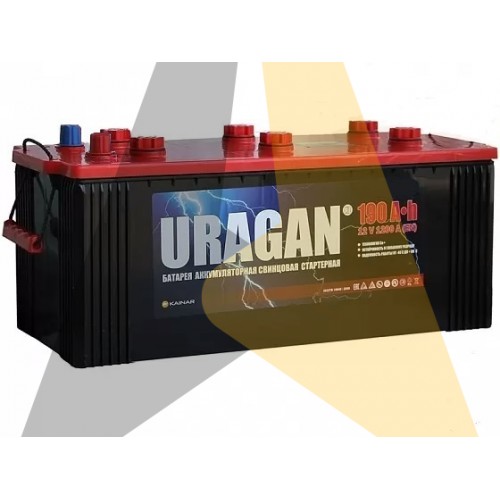Автомобильный аккумулятор URAGAN 190 конус рус 1200А